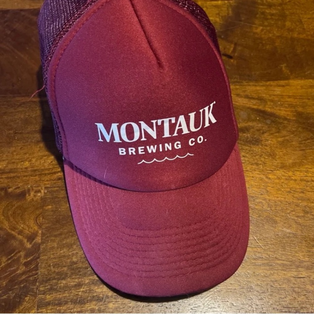 Montauk Brewing Co Mesh Trucker Snapback Hat Cap NY Beer Brewery Unisex